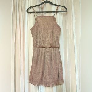Dusty Pink Shimmer Romper- Size Large